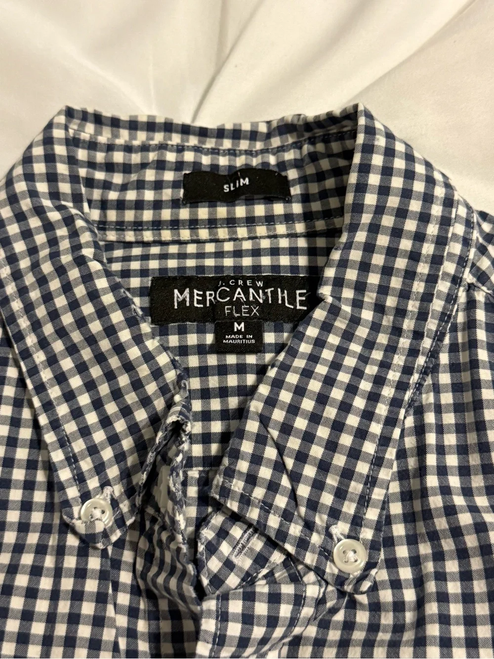 J. Crew Classic Navy Gingham Button-Down Shirt - Men